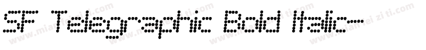SF Telegraphic Bold Italic字体转换